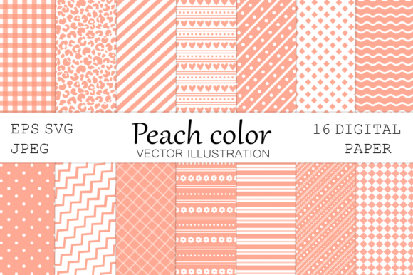 Abstract Peach Color Digital Paper