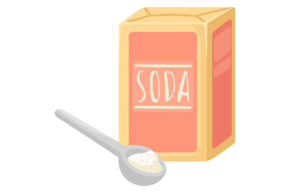 Baking Powder Paper Box Graphics & Illustrations