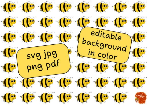Bee Background in Color 2 – SVG Graphics & Backgrounds