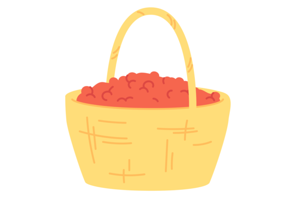 Berry Basket Color Icon. Fresh Sweet Che Graphics