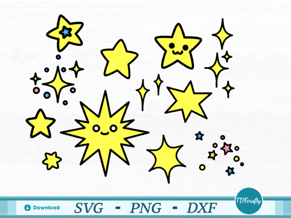 Cartoon Stars Pack Color Graphics
