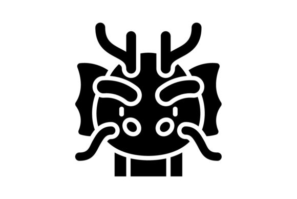 Chinese New Year Dragon Solid Color Graphics