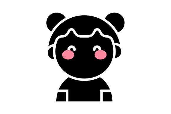 Chinese New Year Girl Solid Color Graphics