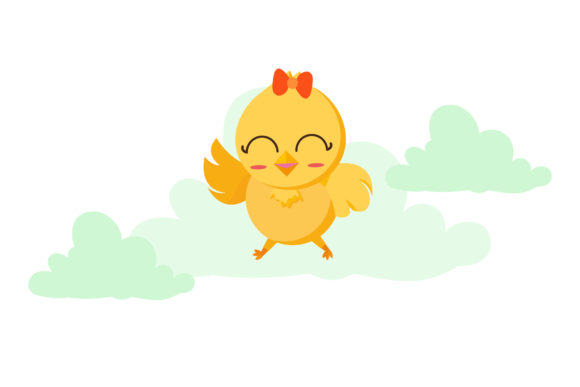 Easter Icon Chicken Cute Color Graphics