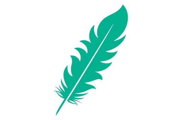Green Bird Feather Logo: Graphics & Illustrations