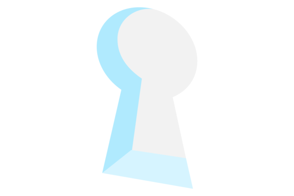 Keyhole Color Icon: Unlock Symbol Graphics & Illustrations