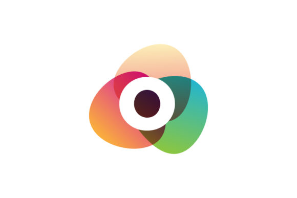 Letter O Retro Color Logo Template Vecto Graphics