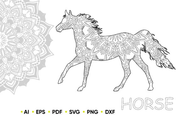 Mandala Animal Color-Horse for KDP