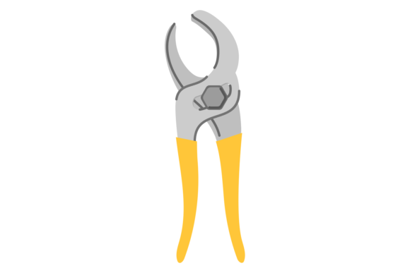 Pincers Color Icon: Carpentry Graphics & Illustrations