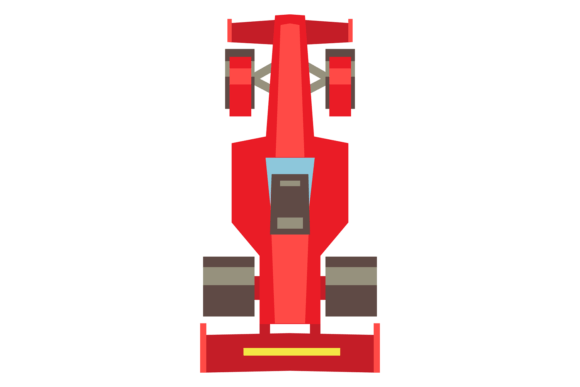 Racing Car Toy Color Icon. Motor Sport V Graphics