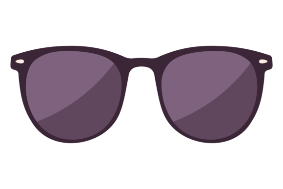 Summer Glasses Color Icon. Black Sunglas Graphics