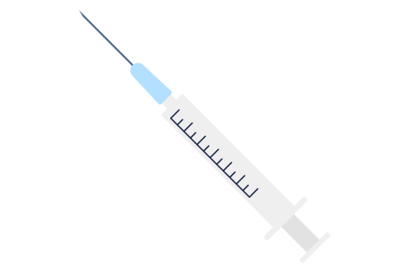 Syringe Icon. Medical Vaccine Shot Color