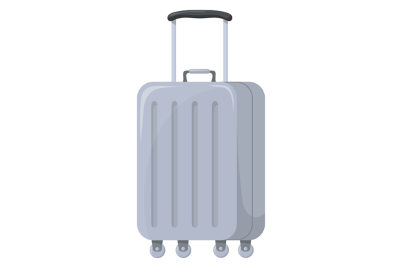 Travel Suitcase Color Icon. Baggage Symb: Graphics & Illustrations