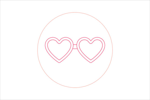 Valentine Icon Sunglasses Color Line Graphics
