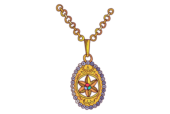 Vintage Golden Pendant. Jewelry Color Li